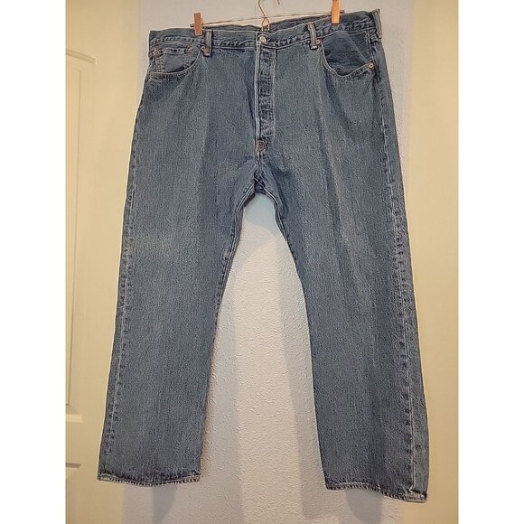 Levis 501 XX Jeans Mens 44x30 Blue Denim Straight Leg Button Fly Pants Casual - Picture 2 of 8